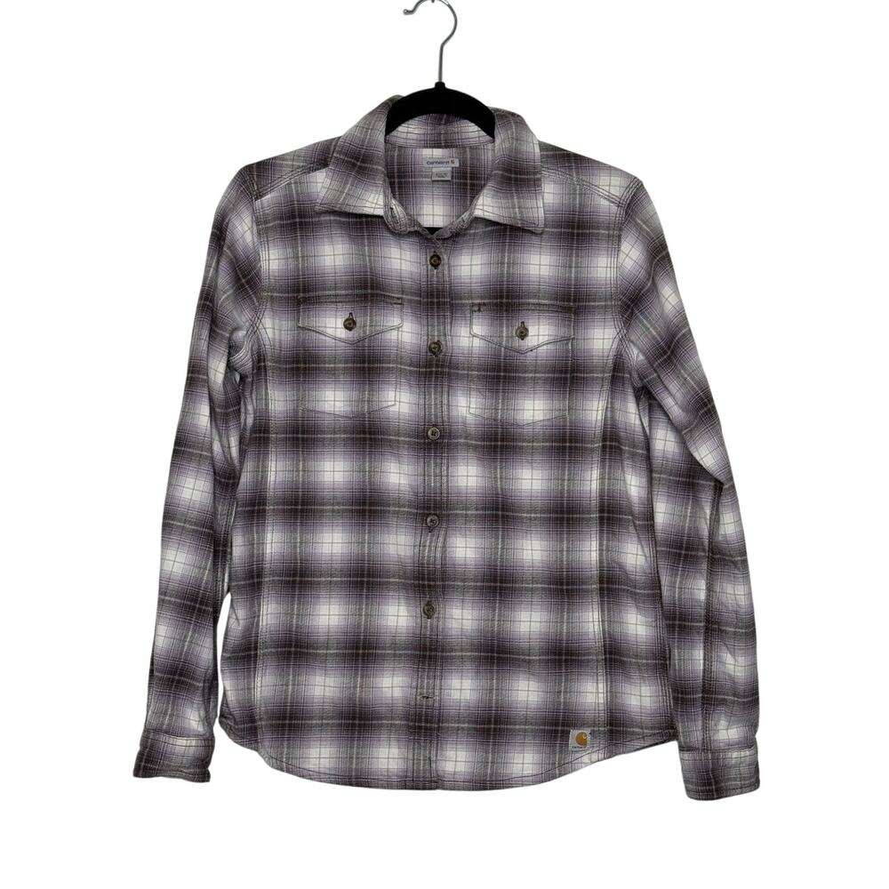 Carhartt Women’s Plaid Flannel Button-Down Shirt